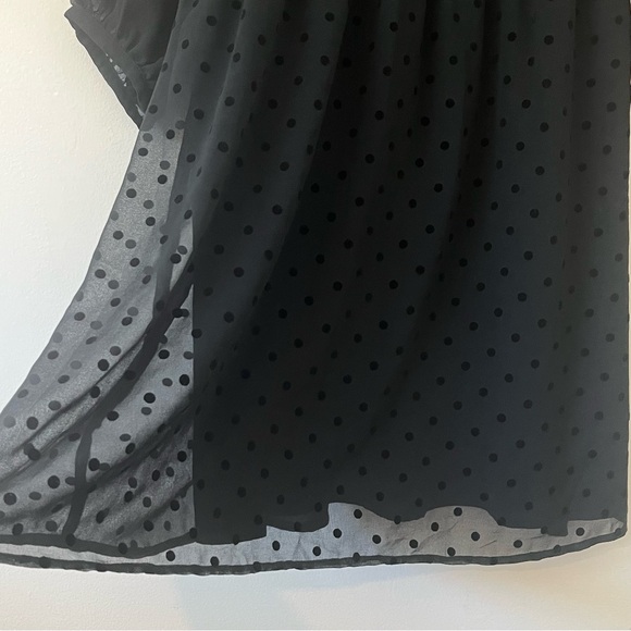 Modcloth On The Eve Of Elegance Dress Polka Dot Cocktail Dress Black Open Back - Picture 5 of 16